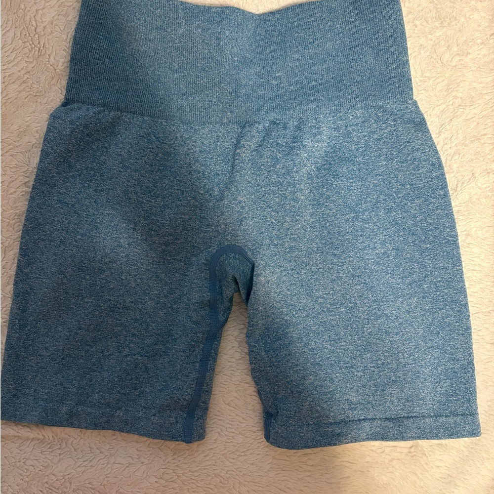 NVGTN Slate Blue Women's Sewn Scrunch Shorts